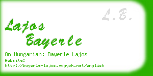 lajos bayerle business card